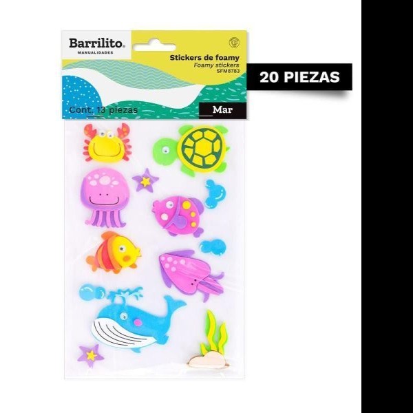 FOAMY STICKERS MAR SFM8783 BARRILITO BL C1 C20160